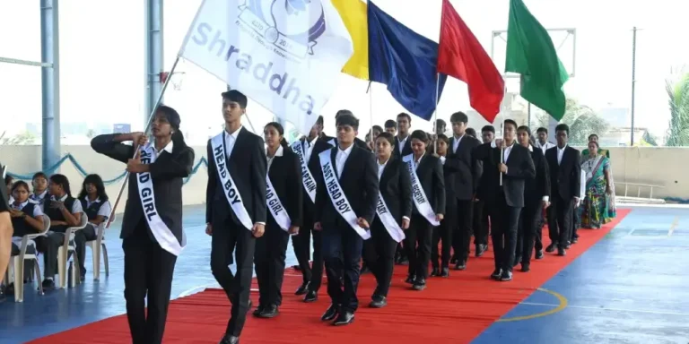 Students learning and practicing leadership skills