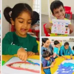 Kindergarten children engaged in play-based activities